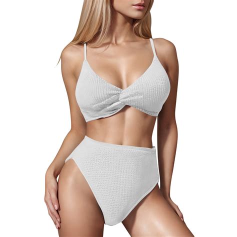 Utsjkr Deals Bikini Sets For Women Cheeky Bikini Swimsuits Sexy Bathing Suits Pc High Waisted