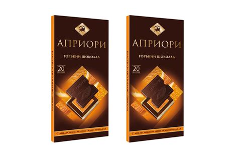 Шоколад Априори горький с цукатами апельсина и лепестками миндаля, 2 шт ...
