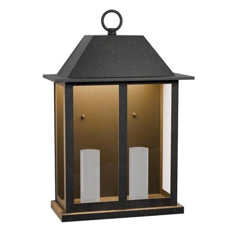 LamQee 16 3 In Black Integrated LED Outdoor Hardwired Wall Lantern