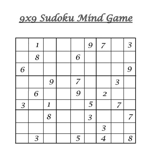 Free Printable X Sudoku Puzzles Printable Templates