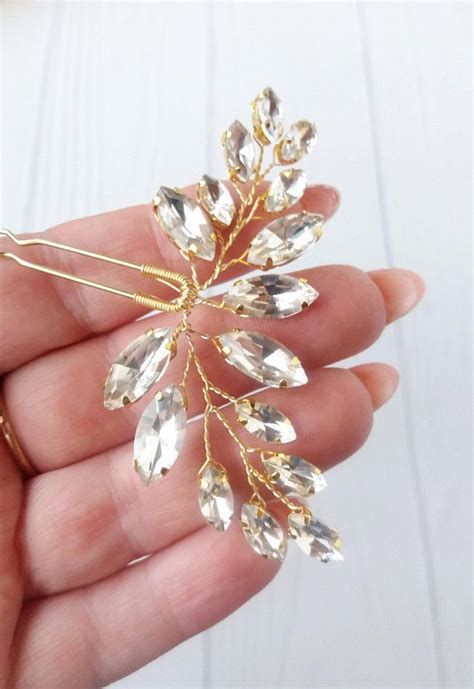 Crystal Hair Pins Wedding Hairpin Bridal Headpiece Branch Hair Pins