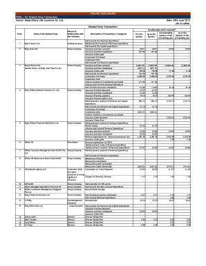 Fillable Online PERIODIC DISCLOSURES FORM L 30 Related Party Fax Email