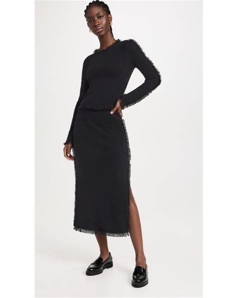 Lisa Yang Jin Cashmere Skirt In Black Lyst