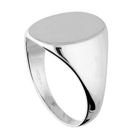 Heavy Large Oval Signet Ring In Silver Smiths The Jewellers Lincoln