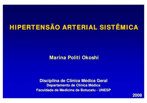 Pdf HipertensÃo Arterial SistÊmica Fmbunespbr · Has Por Que