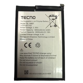 Original Tecno Spark Air Tecno Pouvoir Pro Battery Bl