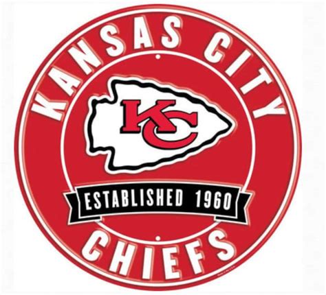 Diameter Kansas City Chiefs Officially Licensed Pro Football Sign