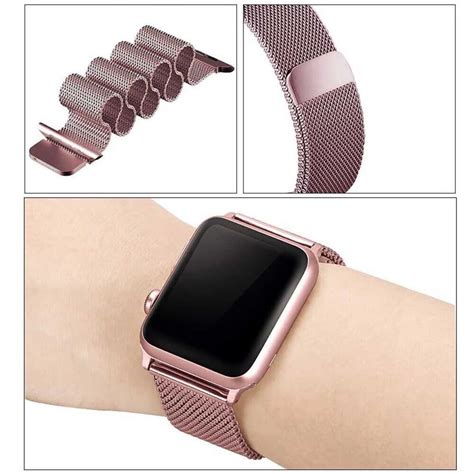 Milanese Loop Apple Watch Bands Rose Gold Smartawatches