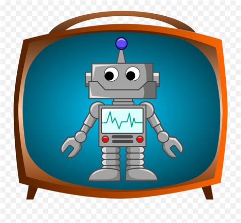 Android Bot Robot Television Happy Bidding Bot Emojibutterfly Emoji