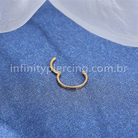 Piercing Argola Segmento Articulado Aço Cirúrgico Detalhado Infinity