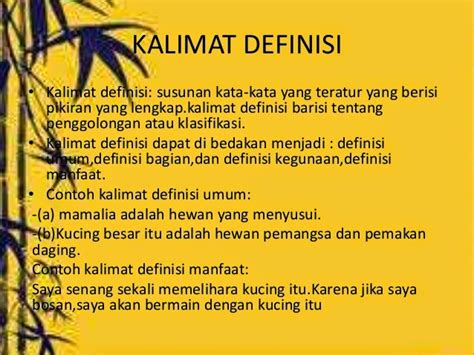 Contoh Kalimat Definisi Dan Klasifikasi Mosi