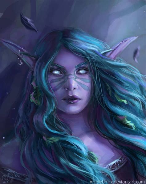 Night Elf Portrait Commission By X Celebril X On Deviantart Night Elf