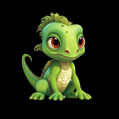 Premium PSD | Baby iguana cute iguana cute baby iguana ai generated ...