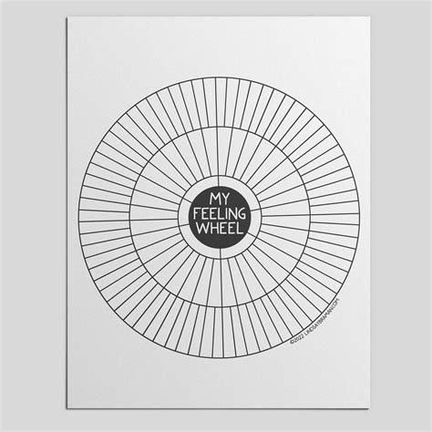 Printable PDF Download: Blank Emotion Sensation Feeling Wheel | A Fill – lindsaybraman