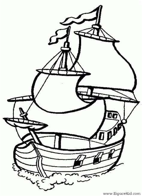 Bateau Coloriage Dessin Voilier Petit Boat Barcos Voile Imprimer Vela