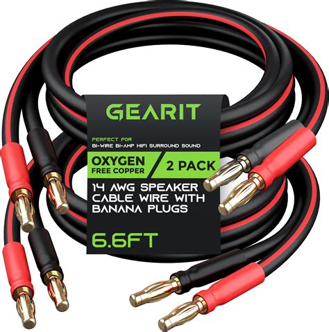 Gearit Awg Premium Heavy Duty Braided Speaker Wire Feet With Dual