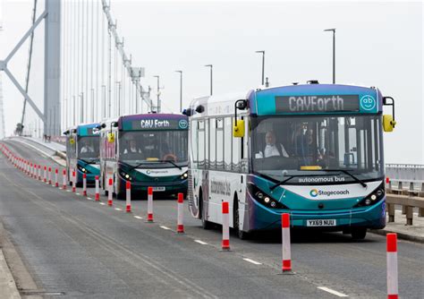 Uk S First Driverless Bus Service Launches On Forth Road Bridge