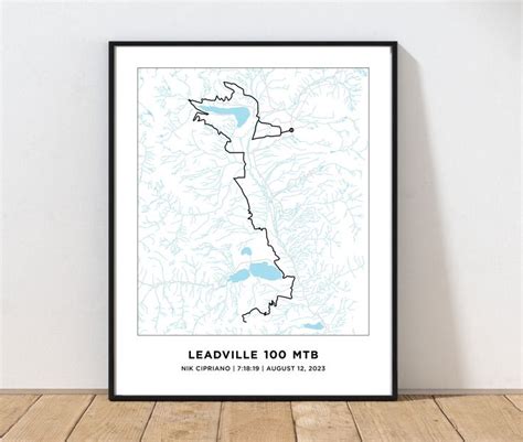 Leadville 100 MTB Trail Race Course Map Personalized Leadville 100 MTB ...