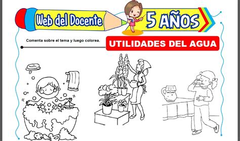 Utilidades del Agua para Niños de 5 Años Web del Docente