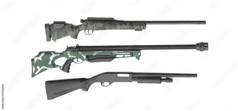 gun, rifle, shotgun isolated on white background Stock Photo | Adobe Stock