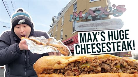 MASSIVE 2 FOOT CHEESESTEAK At Max S The Best Cheesesteak In Philly