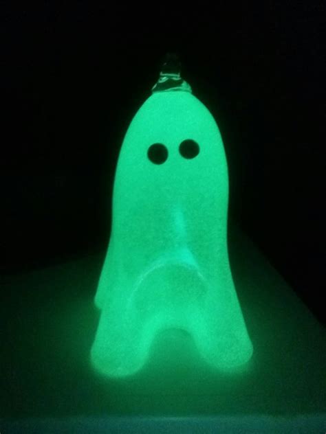 Glow In The Dark Blown Glass Hanging Ghost Etsy