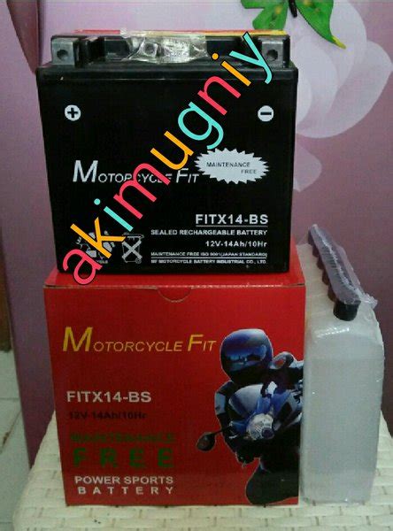 Jual Aki Motor Mf YTX14 BS Moge Harley Honda Yamaha Gs Yuasa Toyo Di