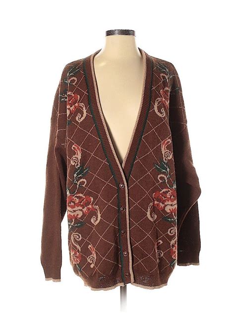 Pendleton 100 Virgin Wool Brown Wool Cardigan Size 2x Plus 60 Off