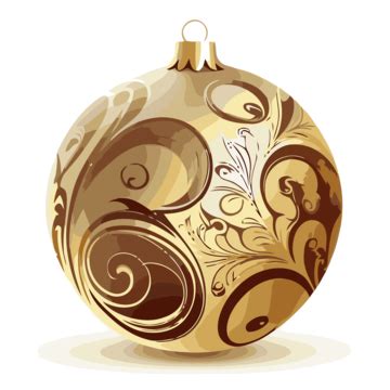 Adorno Navide O Dorado Vector Png Pegatina Clipart Bola De Oro Con