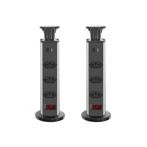 Kit Torre De Tomada Multiplug Retr Til Entradas Bivolt Embutir