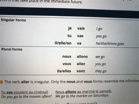 The Verb Aller Flashcards Quizlet