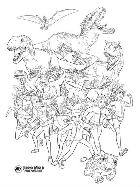 Jurassic World Camp Cretaceous Coloring Page