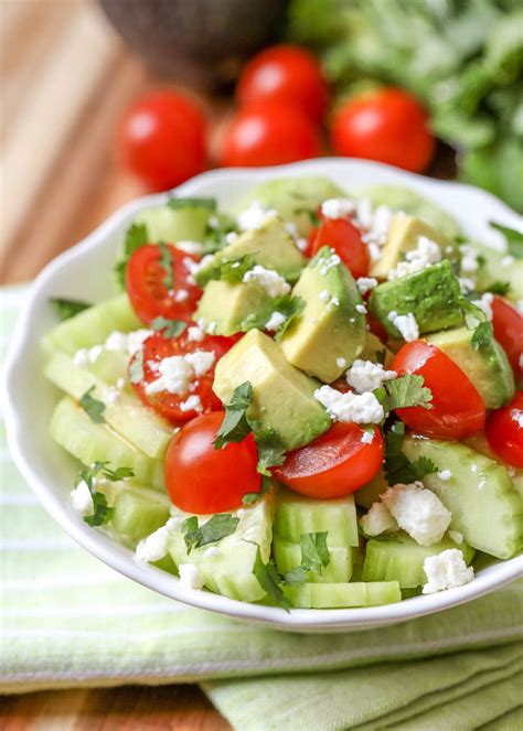 Cucumber Tomato Avocado Salad {Light & Fresh} | Lil' Luna