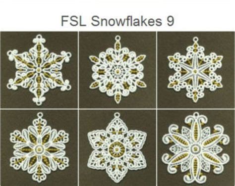 Fsl Snowflakes Free Standing Lace Ornament Machine Embroidery Designs