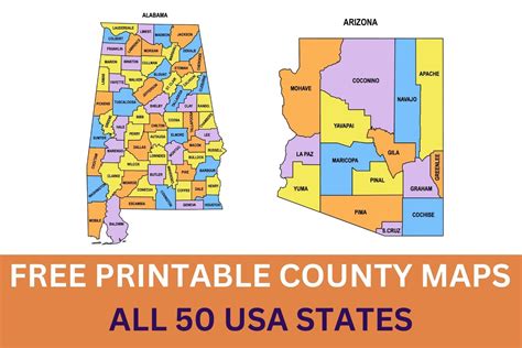 USA County Maps: Editable & Printable State County Maps