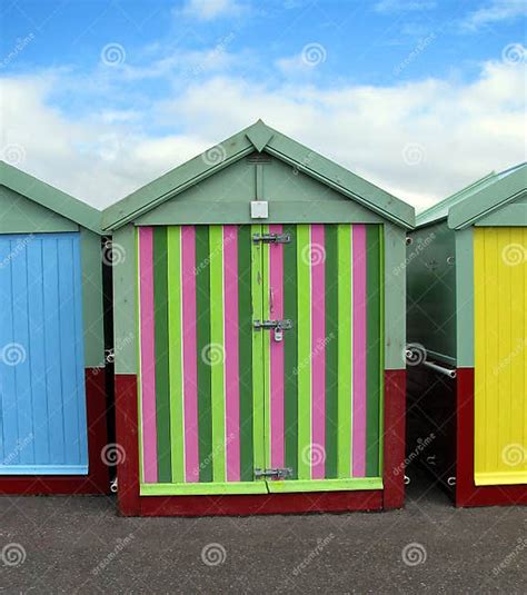 Colorful Beach Huts Stock Image Image Of Striped Seashore 99316147