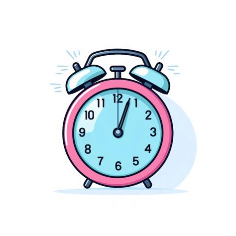 Premium AI Image Isolated Alarm Clock On White Background AI Generated