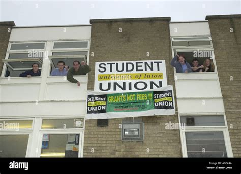 Student union protest at Luton university UK Stock Photo - Alamy