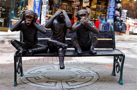 Bronze Three Monkeys Statues On Bench - Buy Bronze Three Monkeys ...