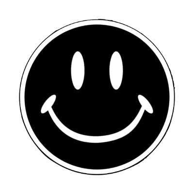 Smiley Face Classic Black Fun Joy Happy Smile Emoji Stickers, Magnet | Wacky Print in 2024 ...