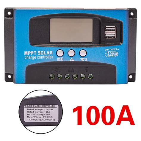 A Mppt Controlador De Carga Solar Display Lcd V V