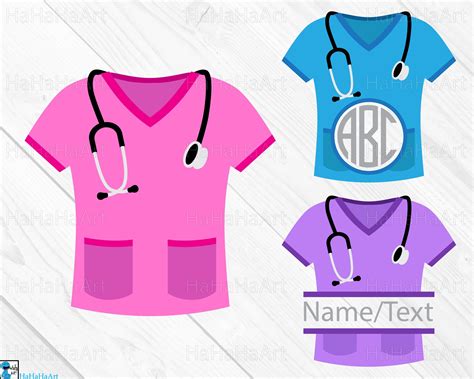 Buy Nurse Doctor Scrubs Clipart Cutting Files Svg Png Dxf Online