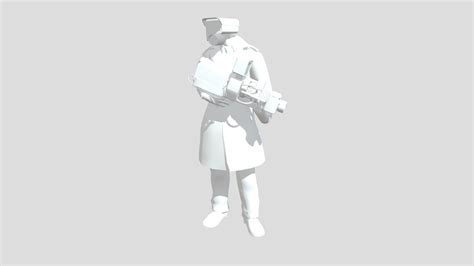 Scientist Cameraman With An Anti Parasite Gun 3d Model By