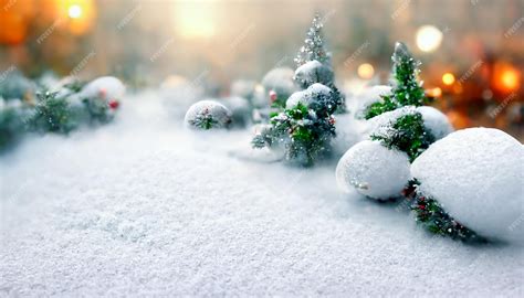 Premium Photo | Christmas HD Wallpaper with falling snow Beautiful ...