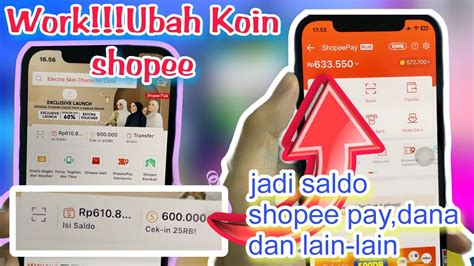 Cara Mengubah Koin Shopee Jadi Saldo Shopee Pay Dana Dan OVO Terbaru