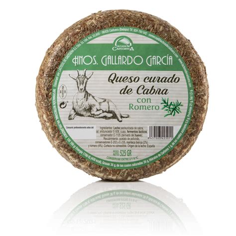 Queso Curado De Cabra Con Romero G L Cteos De Castuera