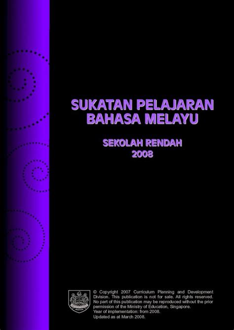 PDF SUKATAN PELAJARAN BAHASA MELAYU Pendidikan Bahasa Melayu Di