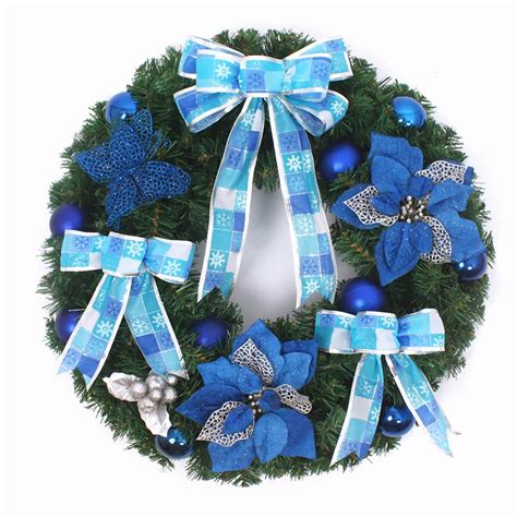 Popular Blue Christmas Wreath-Buy Cheap Blue Christmas Wreath lots from China Blue Christmas ...