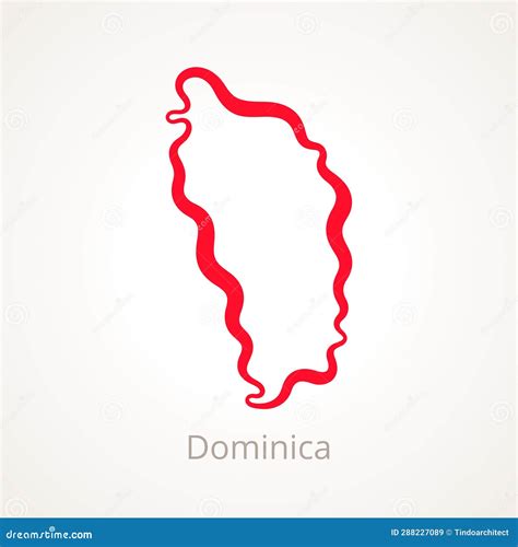 Blank Map Of Dominica. High Quality Map Commonwealth Of Dominica With