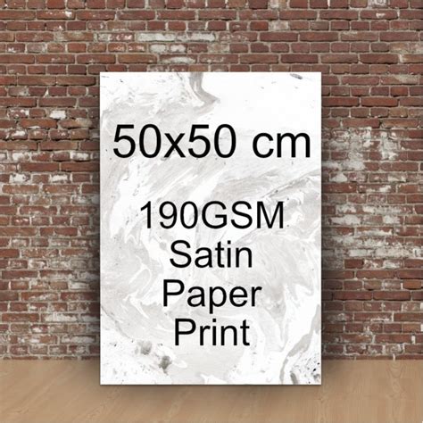 50cm X 50cm 190gsm Satin Print